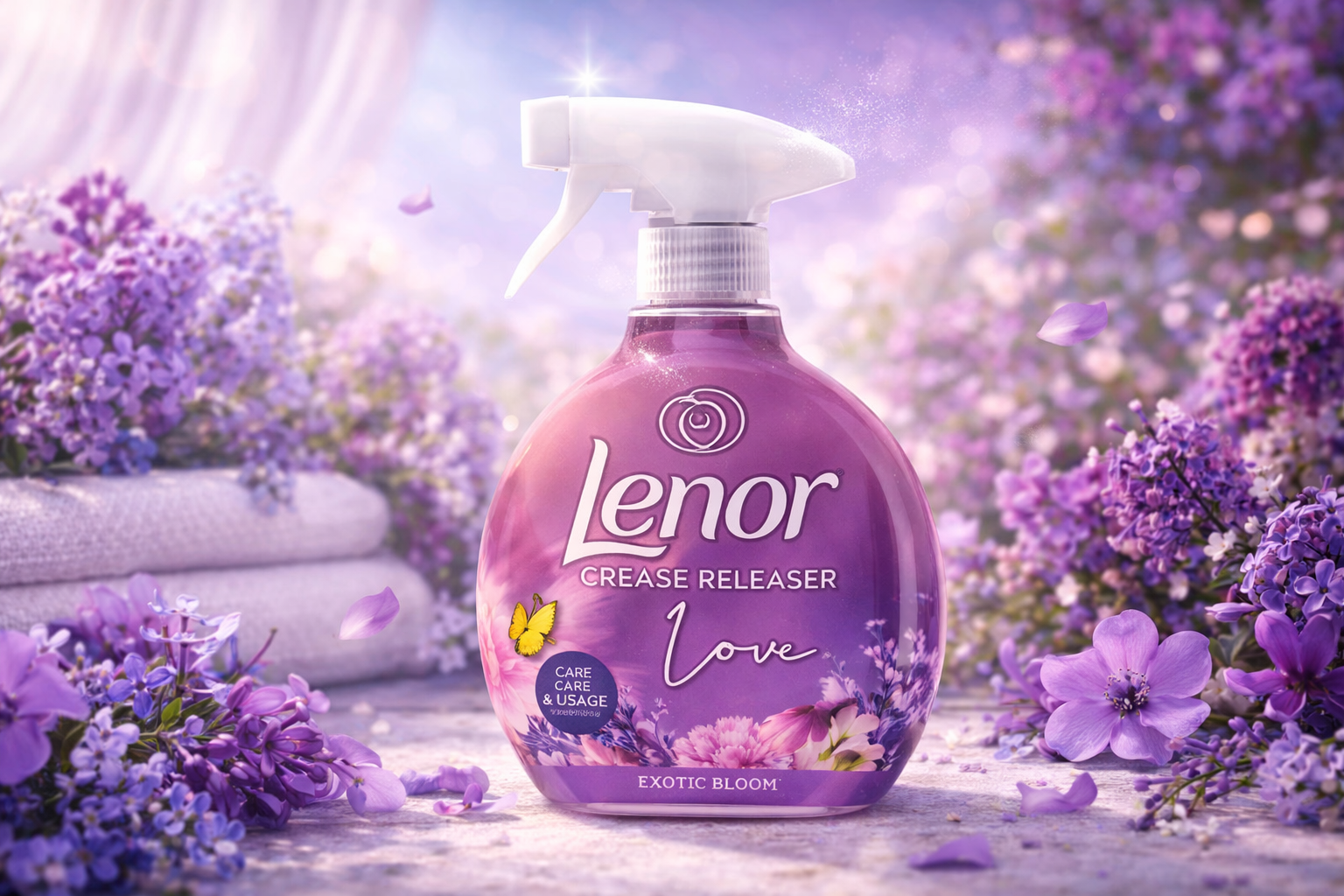 Lenor Crease Releaser Exotic Bloom Love Fioletowe Żelazko w Sprayu