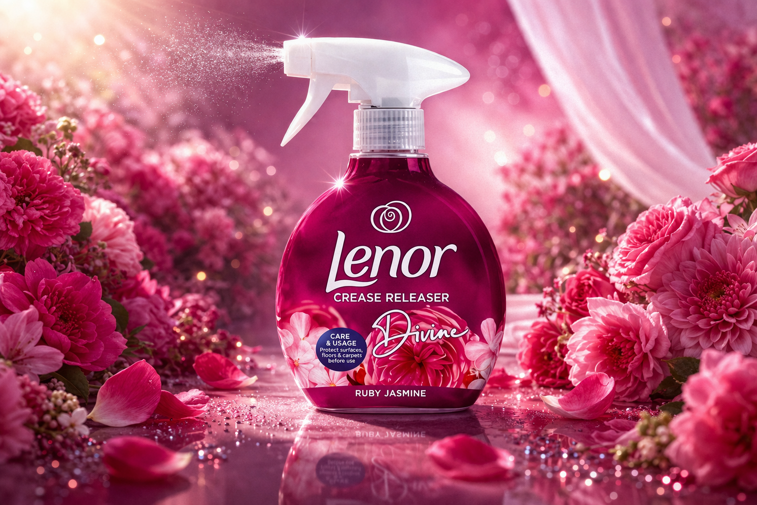Lenor Crease Releaser Ruby Jasmine Divine Żelazko w Sprayu